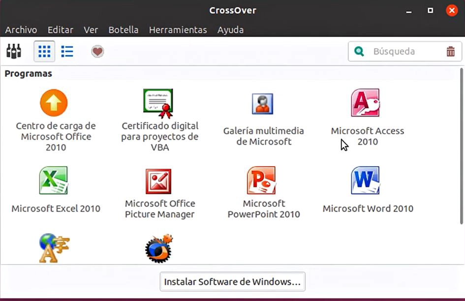 Aplicación instalada