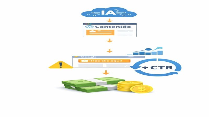 Flujo de IA para aumentar el CTR en AdSense en WordPress
