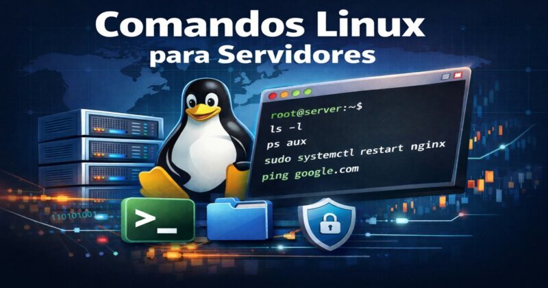 Comandos Linux para servidores VPS desde la terminal para administrar archivos, procesos y servicios en sistemas Linux