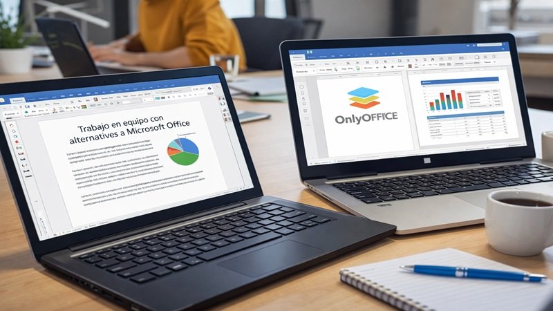 Uso de alternativas a Microsoft Office gratis en entorno real con LibreOffice y OnlyOffice en Linux para trabajo profesional