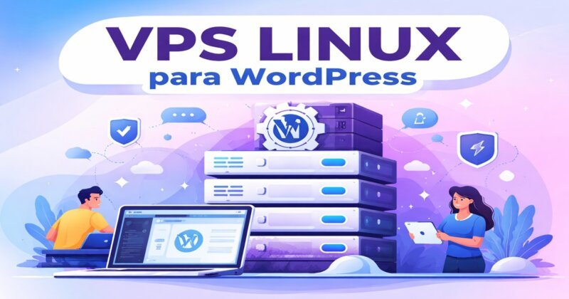 VPS Linux para WordPress configurado en servidor con alto rendimiento y seguridad