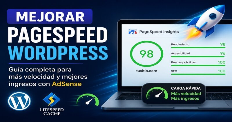 Mejorar PageSpeed WordPress con LiteSpeed Cache para aumentar velocidad y rendimiento web