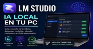 LM Studio ejecutando modelos de inteligencia artificial local en un PC con Windows, Linux y macOS.