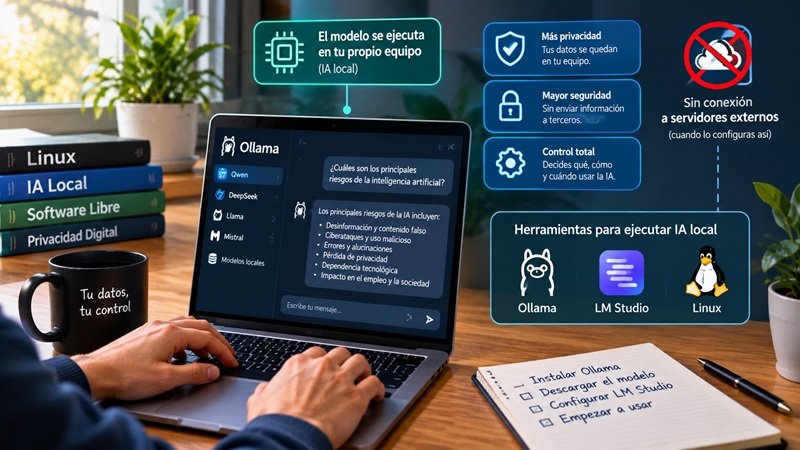 IA local con Ollama en Linux para mejorar la privacidad, seguridad y control de los datos